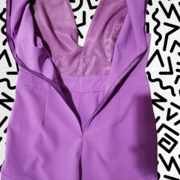 Womens purple romper shorts - Picture 4 of 4
